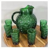 Vintage Anchor Hocking Milano Green Lido Glass >