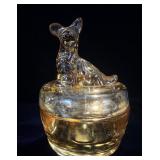 Vintage Jeanette Glass Carvinal Glass Scottie Dog>