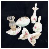 Royal Sealy Moss Rose Covered Vanity Dish, Oil >