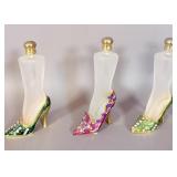 (3)Frosted Glass Leg High Heal Rhinestone Perfume>