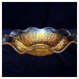 Jeanette Iris Marigold ruffled bowl 9.5'