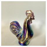 Fenton Amethyst Carnival Glass Rooster Figurine