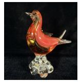 Murano Handblown Glass Bird 7.5'