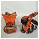 Vintage McMaster Pottery Drip Vase & Bunny 4.5' >