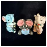 (3) cute little vintage Japanese ceramic/clay