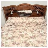 King size mattress boxspring, lighted library