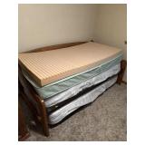 Twin size daybed with pop-up trundle 3 mattresses