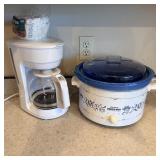 Large rival crockpot and coffee pot