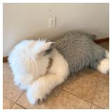 Huge fluffy dog plush toy