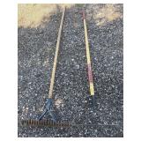 Thatcher and metal rake