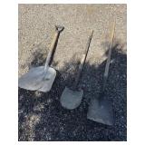 3 shovels