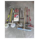 Miscellaneous mops push broom