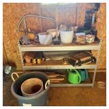 Contents of shelving unit and buckets