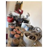 Contents of bench miscellaneous tools clay >