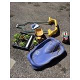 Miscellaneous outdoor swings, dump truck, super >