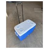 Rolling Rubbermaid cooler