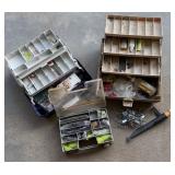 (3) Tackle Boxes, Filet Knife, Tackle