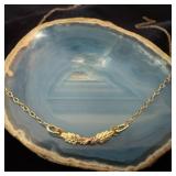 10K Black Hills gold necklace 16 inch GF chain