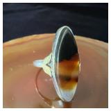 Sterling Silver Agate Ring