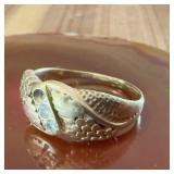 10K Black Hills Gold & Diamond Mens Ring >