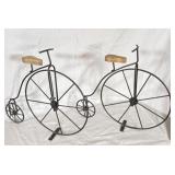 (2) Metal Antique Style Big Wheel Bicycle Wall >