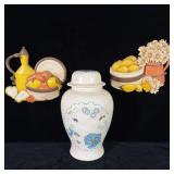 1970's Homco Syroco 3D Flowers & Fruit Wall Plaque