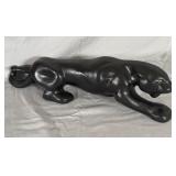 Vintage Unmarked Black Panther Floor Sculpture >