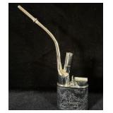 Vintage Chinese Etched Water Smoking Hookah Pipe