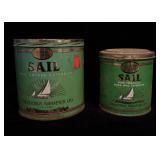 (2) Vintage Sail Pipe Tabacco Tins >
