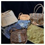 (7) Womens Purses, Leather, Jean & Suede