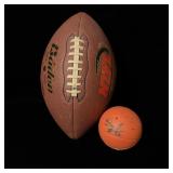 NIFL Football & Autographed Mini Basketball