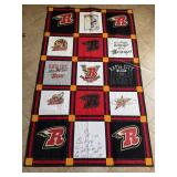 Handmade Autographed Rapid City Rush Quilt 92'x55'