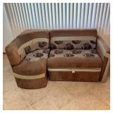 Corner seating sofa w/ air bed and pullout