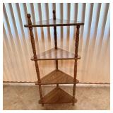 Vintage 4 Shelf corner stand 45 inches
