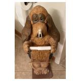 Dog toilet paper holder