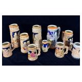 Vintage German style beer Steins