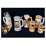 Miscellaneous vintage beer Steins lion with coat