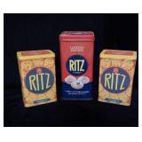 (3) Nabisco Ritz Crackers Collector Tins