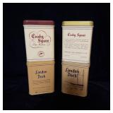(4) Vintage Tabacco Tins London Dock & Crosby >