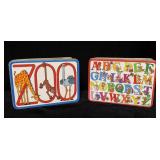 1990 Animals JSNY Metal Storage Tins Zoo & ABC's