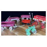 Diecast radio flyer wagons, streak light,