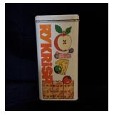 1980s Ry Krisp Metal Cracker Tin