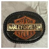 Vintage Braided Leather Harley Davidson Belt >