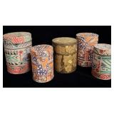 Decorative tin canisters