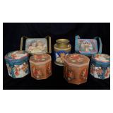 (7) Vintage Decorative Cherub Tins