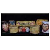 (10) Vintage Decorative Cherub Tins