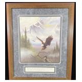 Framed Vintage Home Interiors 1997 Eagle Picture >