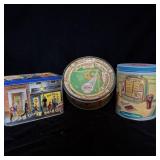 (3) Vintage 50ï¿½s Style Peanut & Popcorn Tins