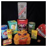 (11) Vintage Collector Tins and Pencil Sharpener >