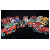 (11) delivery trains collector tins and banks >